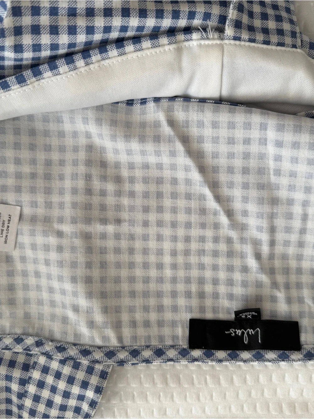 Lulus Blue Gingham Matching Set XS